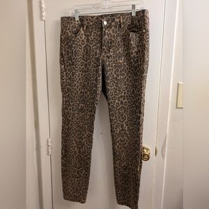 NY&C Jeans super skinny leopard print size L